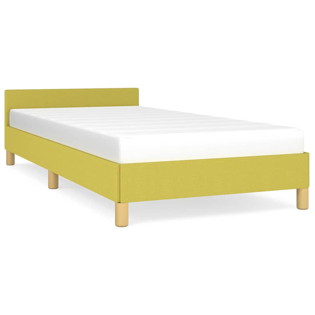 zöld szövet ágykeret matrac nélkül 100x200 cm (347398)