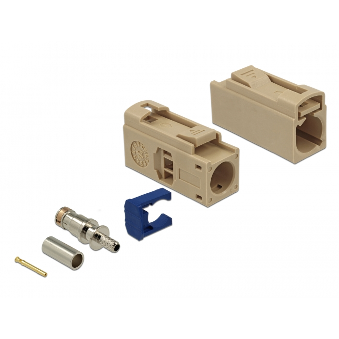 Delock FAKRA I 25 mm (hosszú) anya a krimpeléshez (89693) (89693)