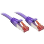 RJ45 Hálózat Csatlakozókábel CAT 6 S/FTP 30.00 cm Viola Védővel LINDY