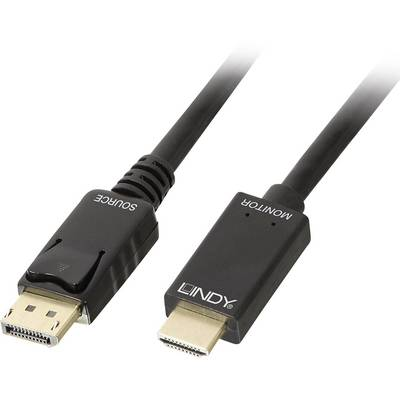 Lindy 36921 adaptér na video kábel 1 m DisplayPort Typ HDMI (štandard) Čierna (36921)