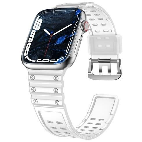 Gigapack Apple Watch Series 10 42mm kicsi szilikon pótszíj átlátszó (GP-146930)