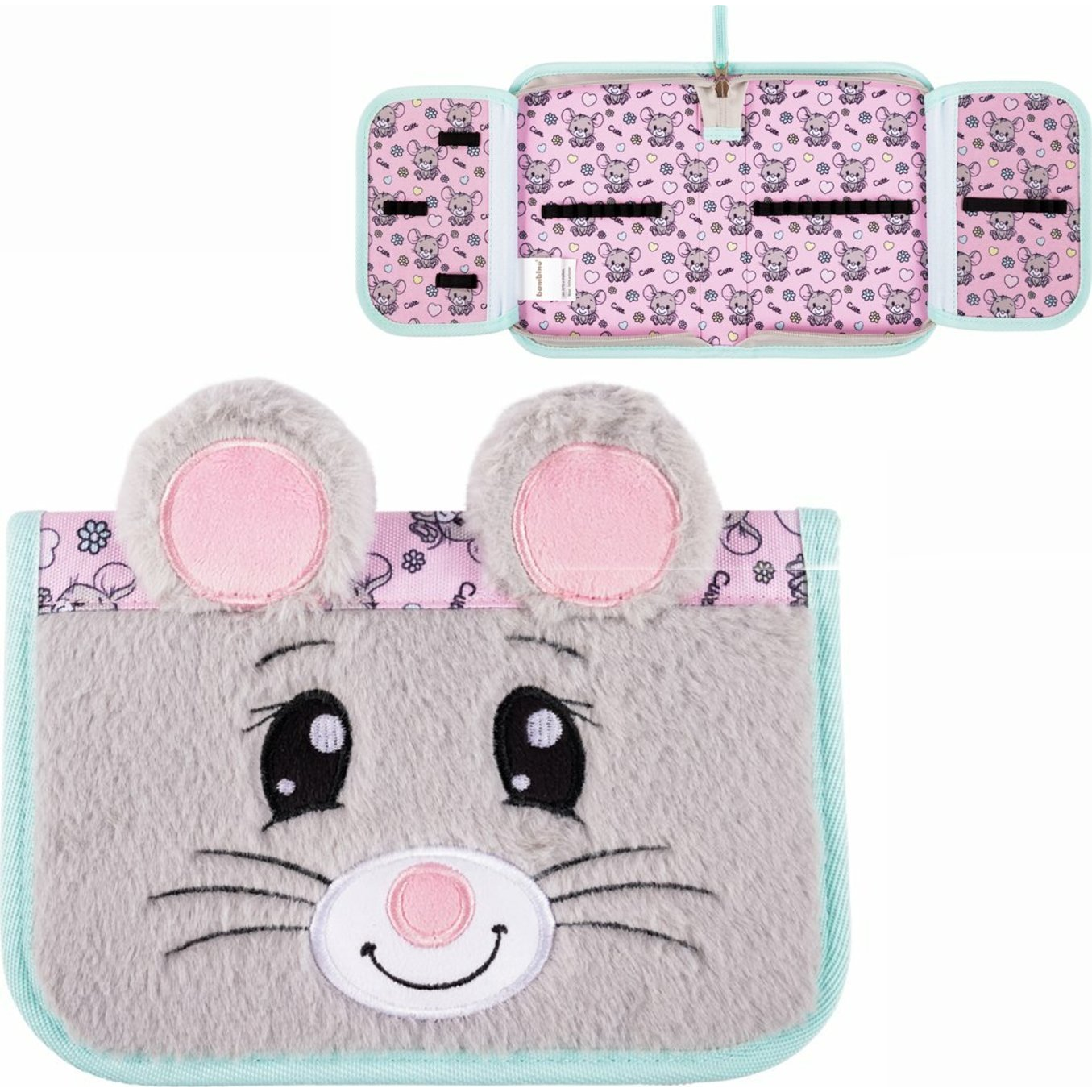 Majewski Egérkés Szőrmés Kihajtható Tolltartó - Bambino (5903235663680)