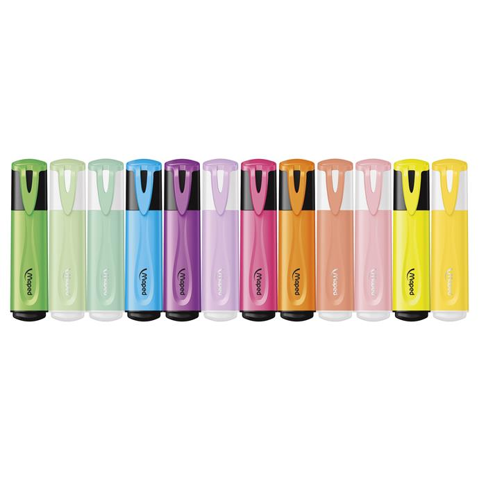 Maped Fluo Peps Assorted 1-5 mm Szövegkiemelő készlet - Vegyes színek (12 db / csomag) (740901)