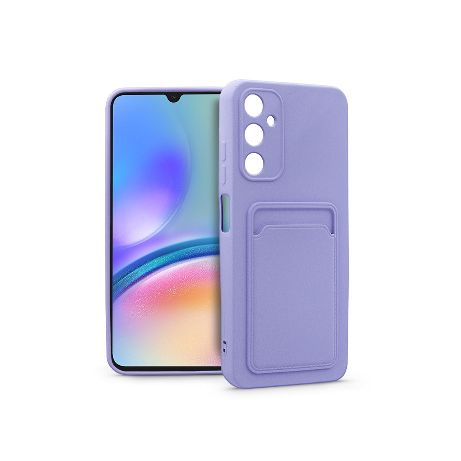 Samsung SM-A057F Galaxy A05s szilikon hátlap kártyatartóval - Card Case - lila (HF262517)