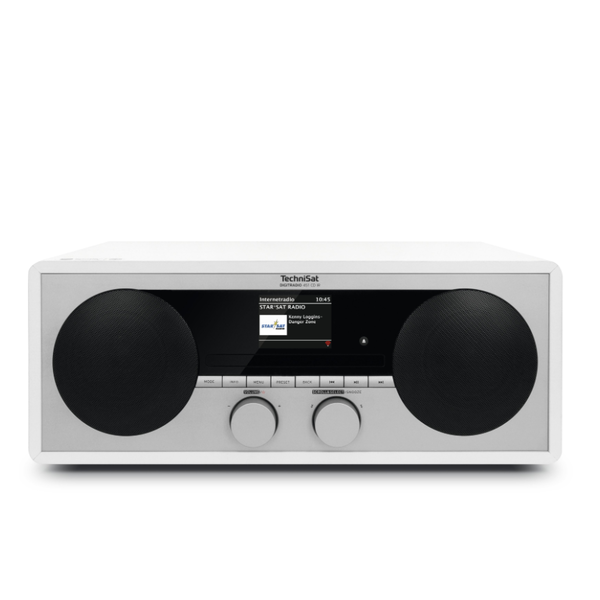 Радио с часовник, TechniSat, DIGITRADIO 451 CD IR, DAB +, FM и Интернет, CD устройство, USB, WLAN, UPnP, Bluetooth, 30W, Бял