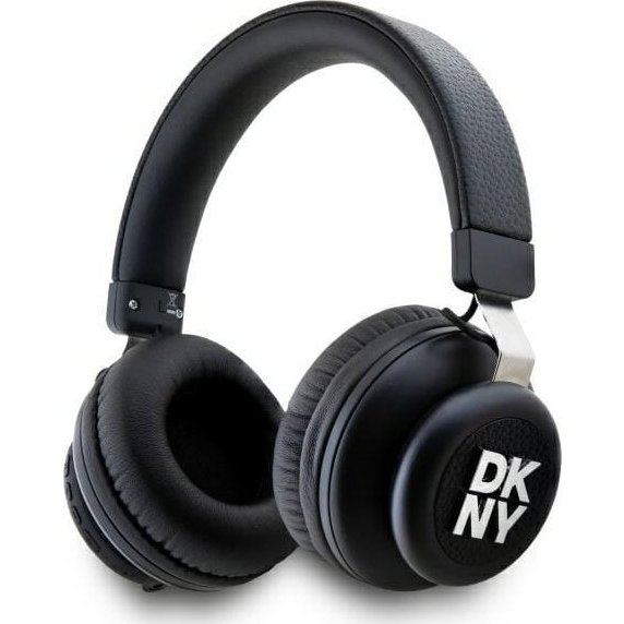 DKNY METAL LOGO BLUETOOTH SLUŠALKE ČRNE ZA TELEFON, MP3