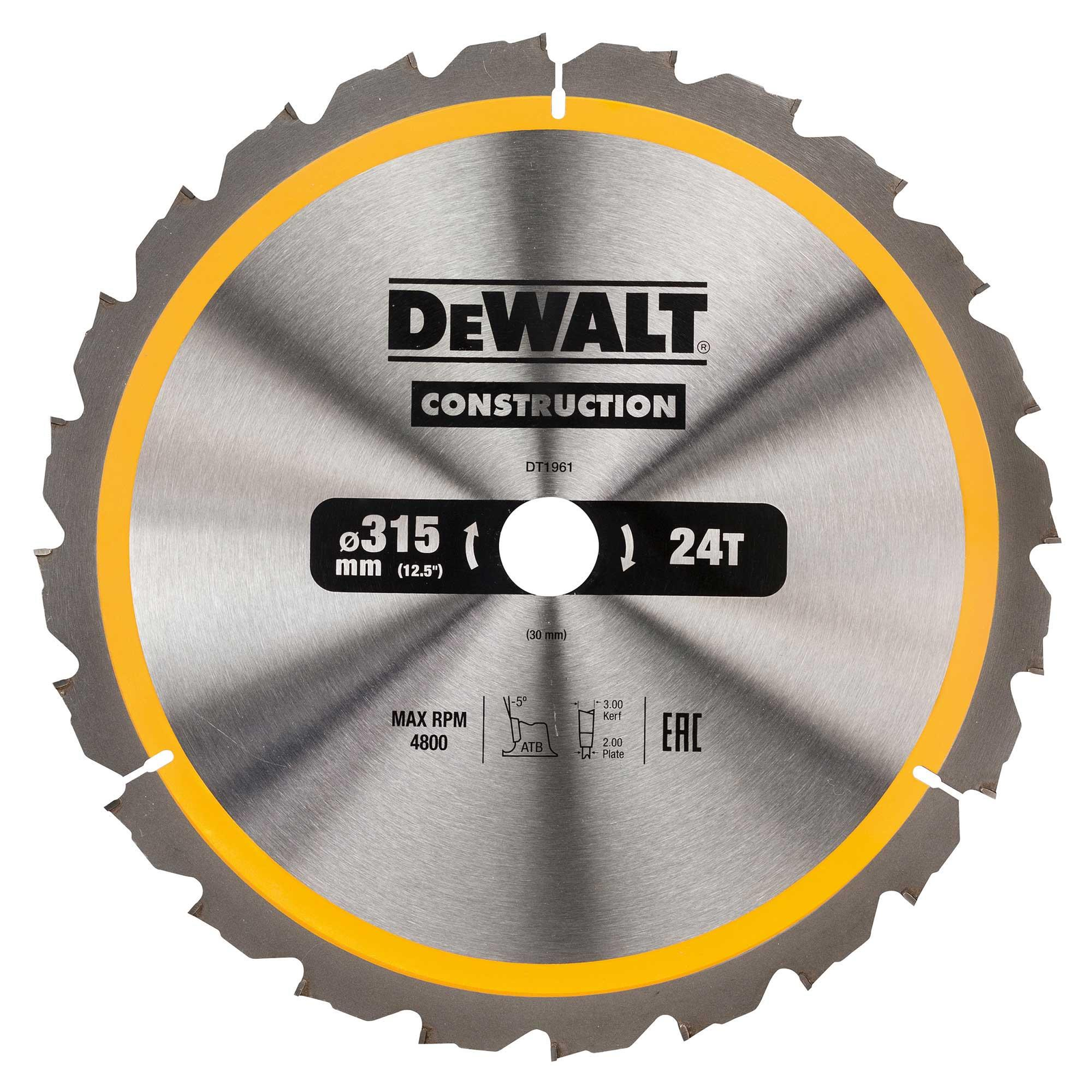 Vágótárcsa DeWalt DT1961 315 x 30 mm 24 fog (DT1961-QZ)