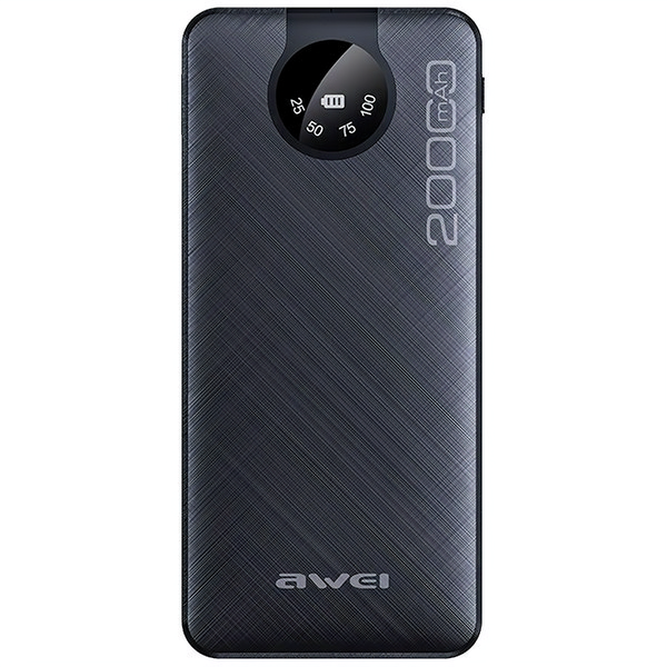 AWEI PowerBank P134K 20000mAh černý/black displej + USB/PD/Light kabely