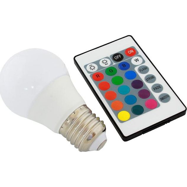 RGB LED žarnica 9W E27 + daljinski upravljalnik
