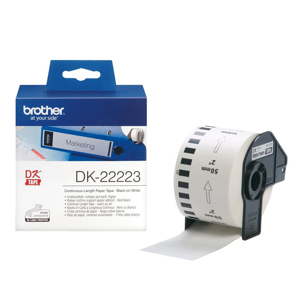Brother DK-22223 fehér eredeti öntapadós szalagcímke (50mm)