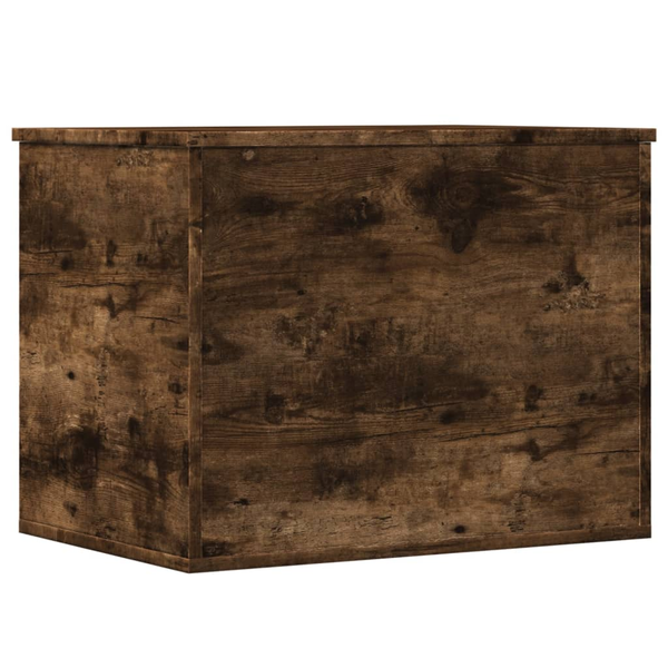 füstös tölgy színű szerelt fa tárolóláda 60x42x46 cm