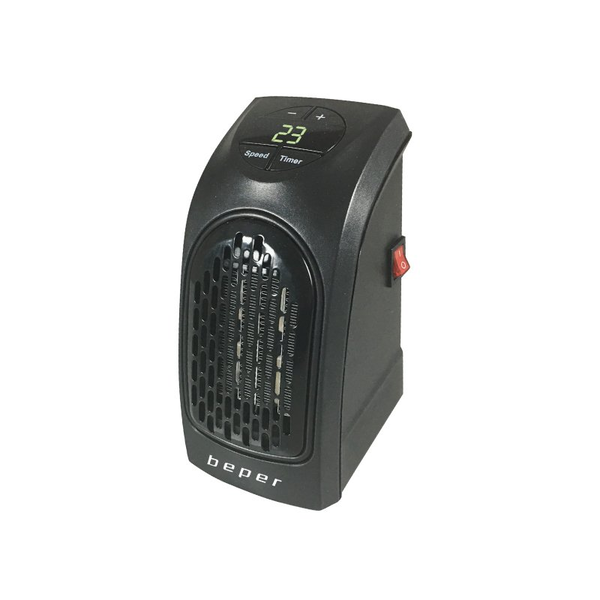 Мини електрически нагревател за въздух, 350W, 12 часов таймер, защита от прегряване, тиха работа, автоматично спиране, черен, Beper, RI.201