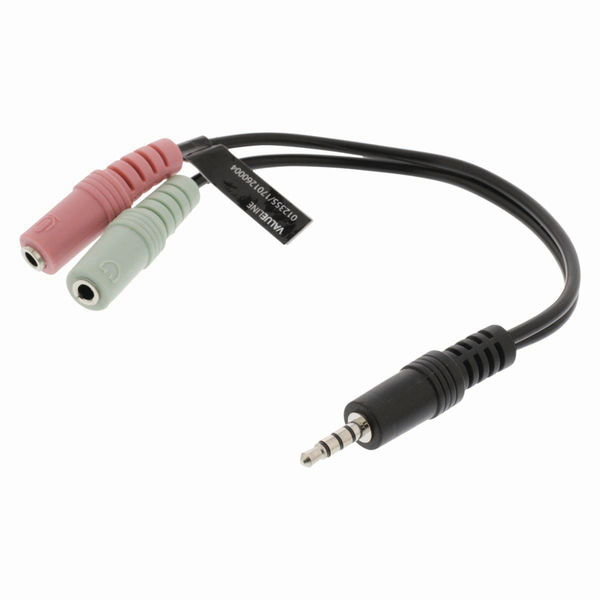 Nedis CAGP22150BK02 3.5mm Jack apa - 2x 3.5mm Jack anya adapter - Fekete