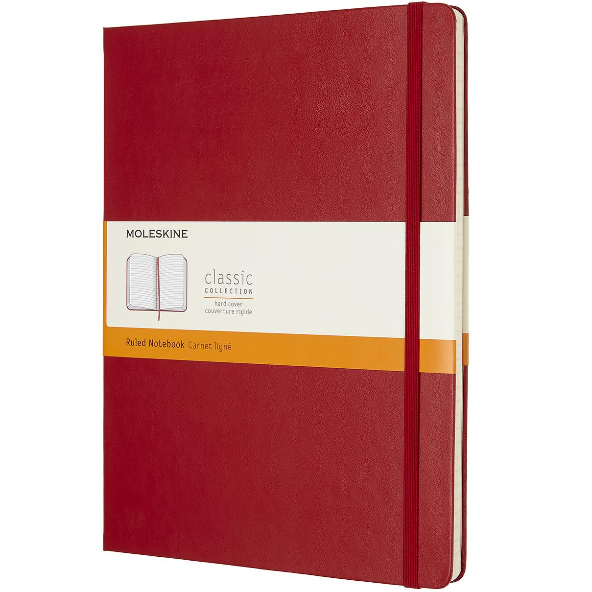 Moleskine XL, keményfedeles, vonalas, piros (QP090F2)