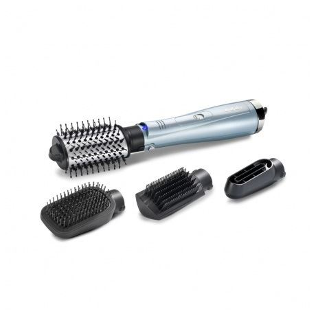 Четка с горещ въздух BaByliss Hydro Fusion Big Hair AS774E, 1000W, Tехнология с плазма, 3 нива на температурата, 4 аксесоара, Син