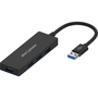 AlzaPower FlatCore USB-A (M) to 4× USB-A 3.2 Gen 1 (F) - fekete