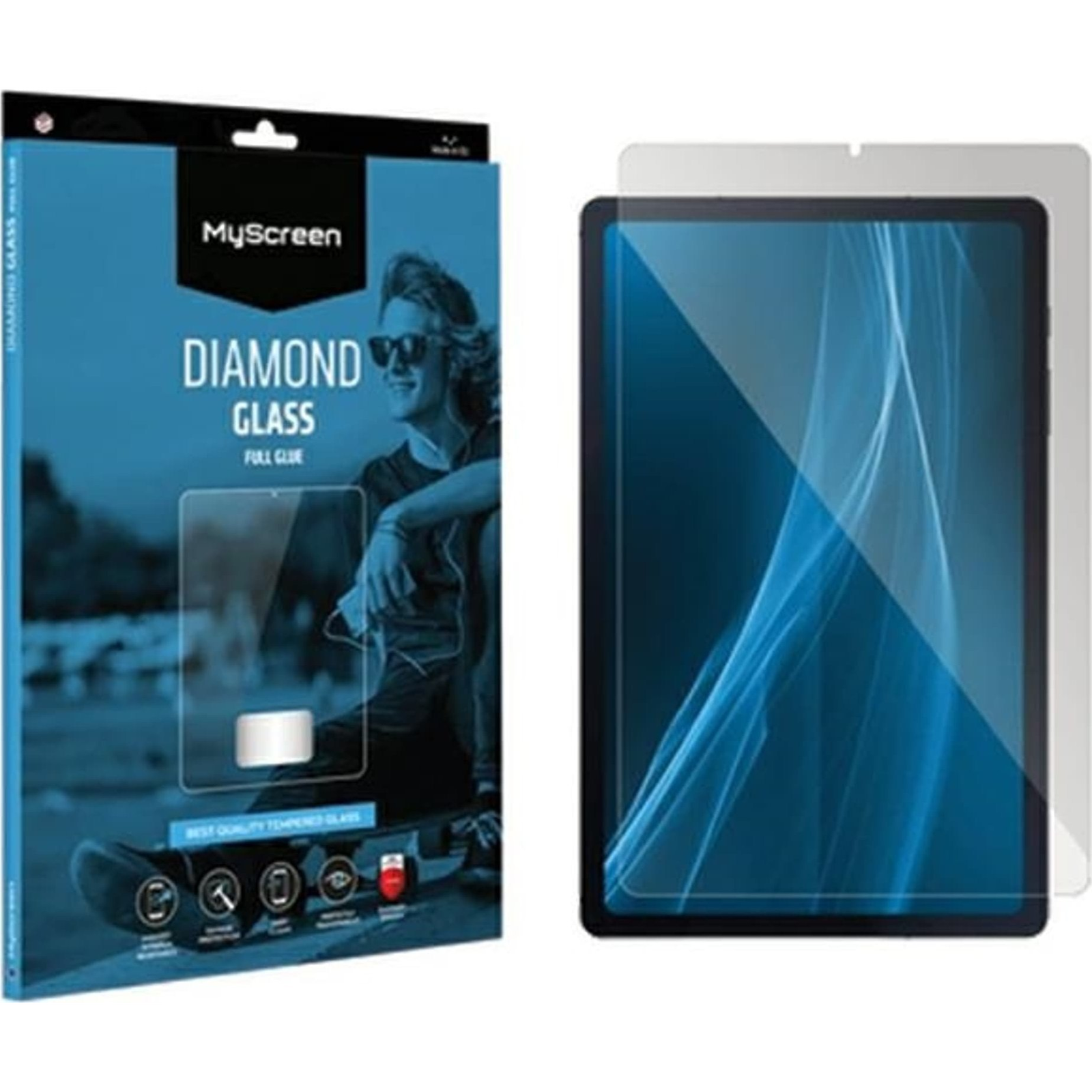Myscreen MD8077TG TAB Üveg - Samsung Galaxy Tab A9 LTE (SM-X115), Karcálló, Átlátszó (MD8077TG TAB)