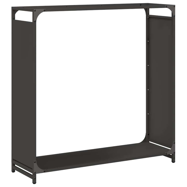 fekete hidegen hengerelt acél tűzifatároló 90x28x90 cm