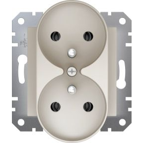  Schneider Electric Gniazdo podwójne z/u bez ramki kremowe (EPH9810223)
