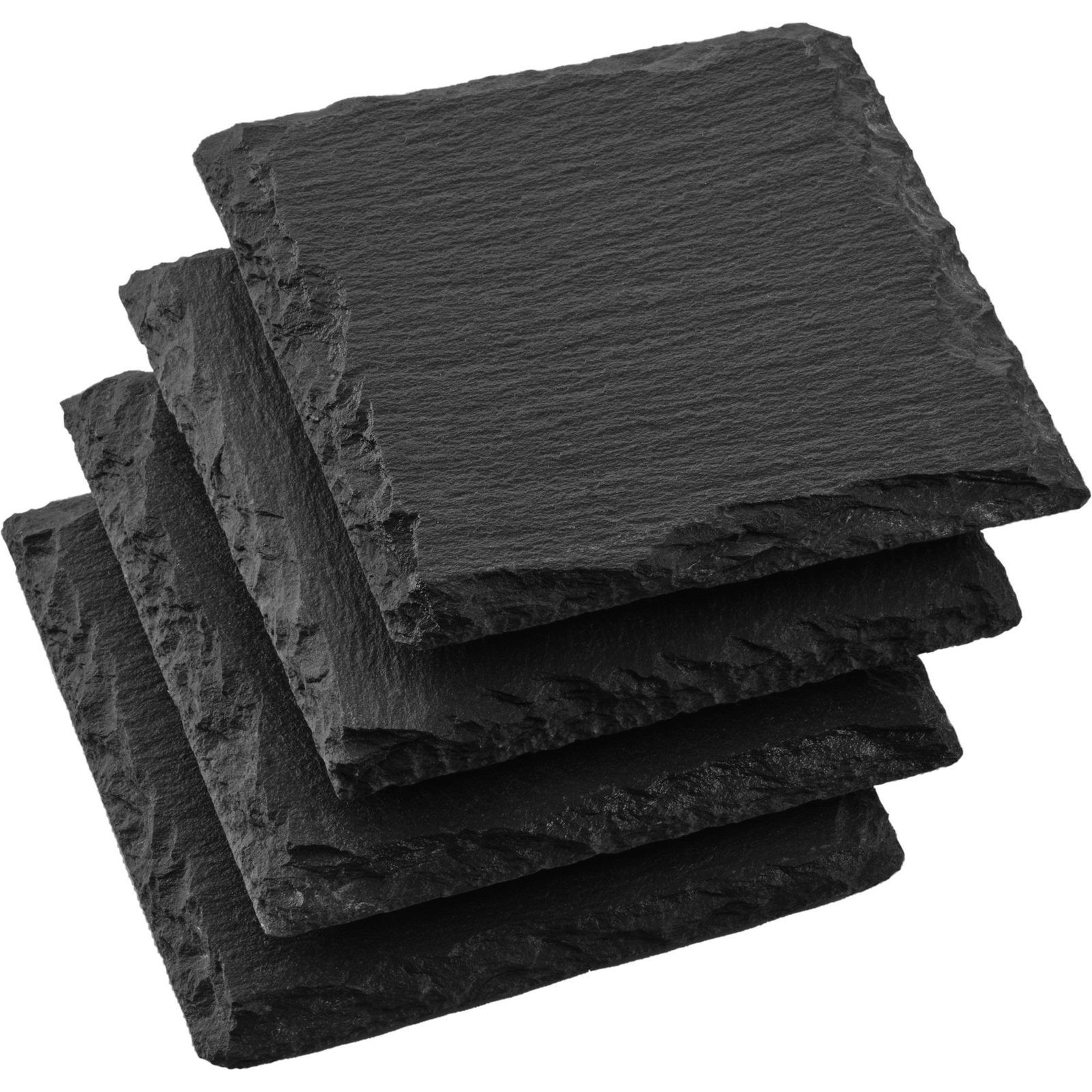 Siguro Slate Pala alátét készlet 10x10 cm, 4 db, fekete (SGR-BD-S910B)