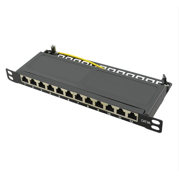 Logilink Cat.6A Patch Panel 12-port 10" STP fekete (NP0066)