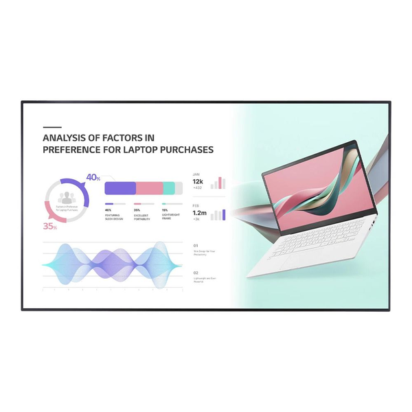 LG 86UH5J-H sdělovací displej Plochá digitální tabule 2,18 m (86") IPS Wi-Fi 500 cd/m² 4K Ultra HD Černá Web OS 24/7