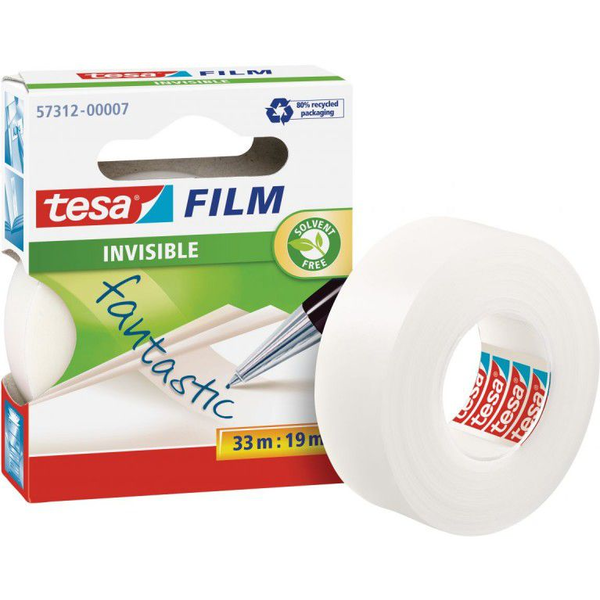 19 mm x 33 m-es tejfehér, láthatatlan ragasztószalag Tesa