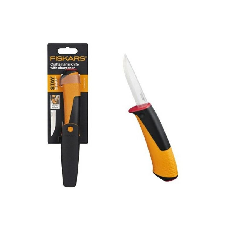 Fiskars 156019 kés, tokba épített élezővel (1023620) (1023620)