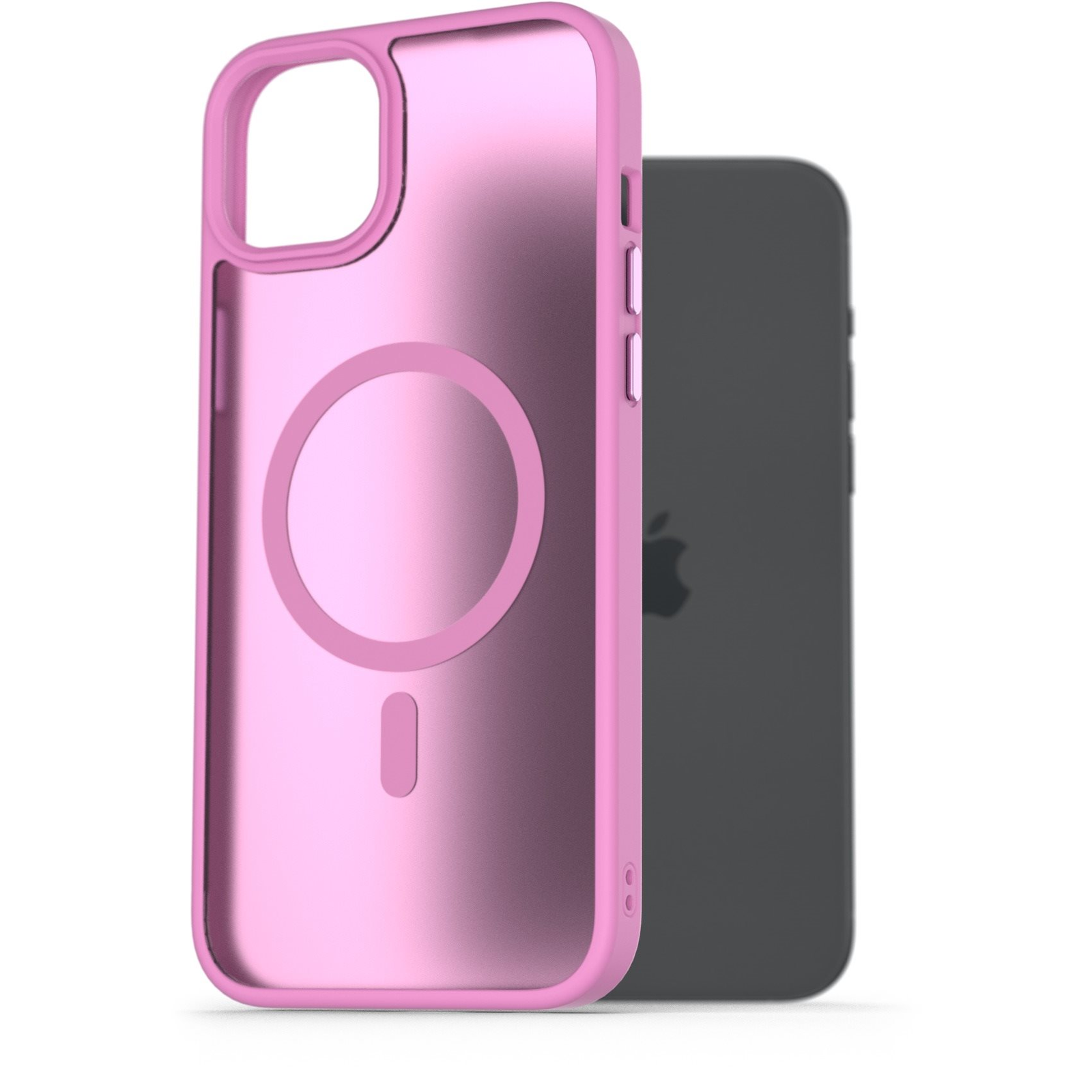 AlzaGuard Matte Case Compatible with Magsafe iPhone 15 Plus levendula-rózsaszín tok (AGD-PCMM72LP)