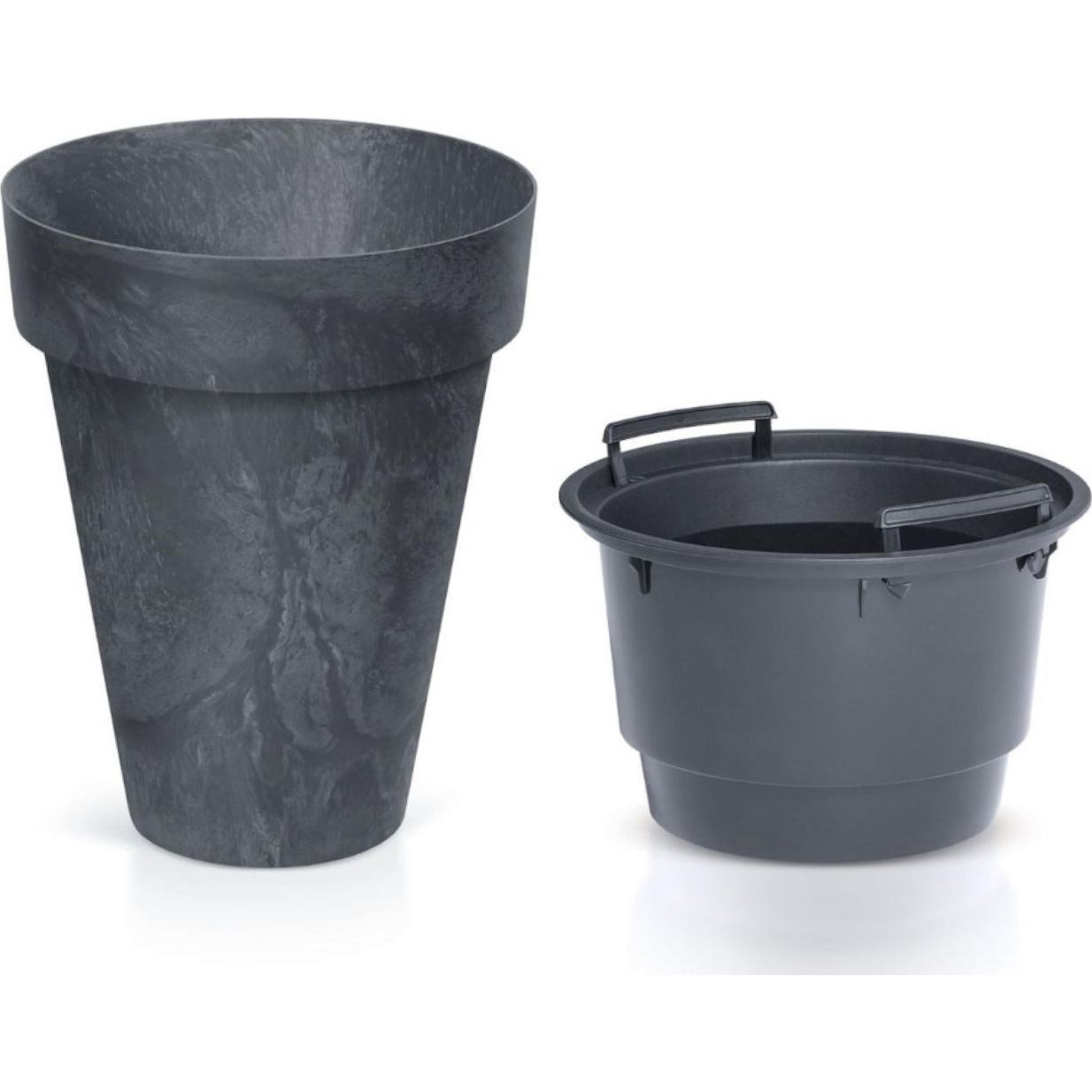 Doniczka Cube Slim Beton Effect DCUS355E Antracit (CEN-78334)