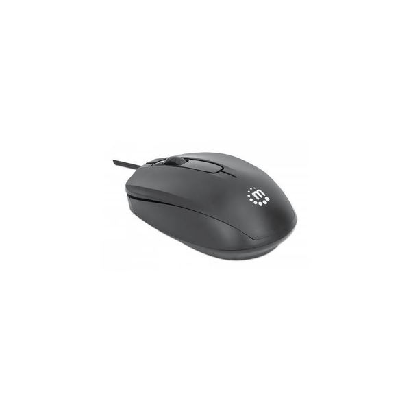 Manhattan 190190 mus Kontor Ambidextrous USB Type-A Optisk 1000 dpi