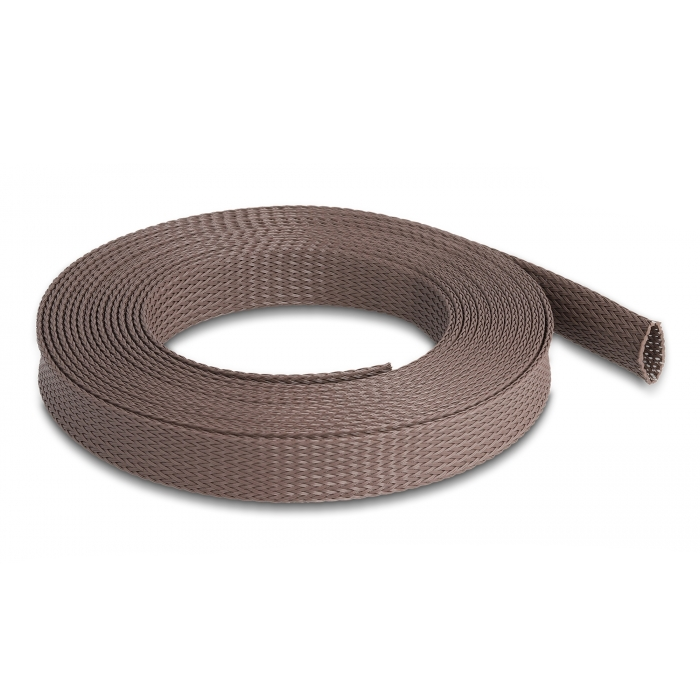 Delock rágcsálóbiztos fonott, nyújtható kábelharisnya 5m x 19mm barna (20905) (delock20905)