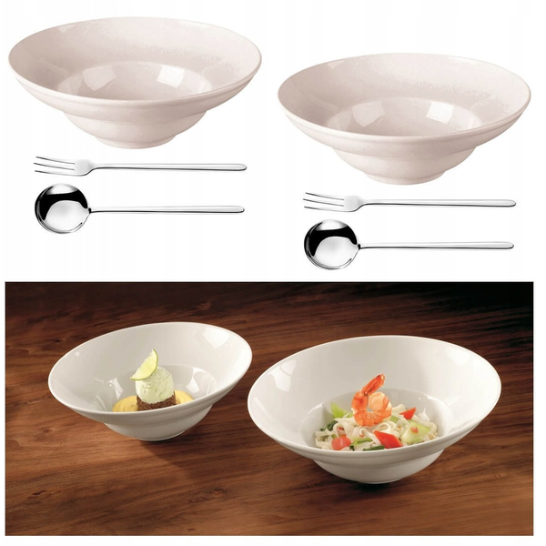 RAK, CLASSIC GOURMET, KROŽNIK GLOBOKI, BEL, 23 CM, 1 KOS