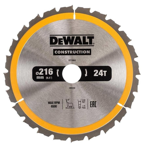 DEWALT CIRCULAR SAW.216x30mmx40z