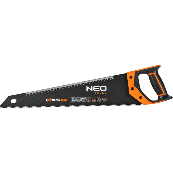 NEO Kézifűrész 450 mm, 7 TPI, PTFE