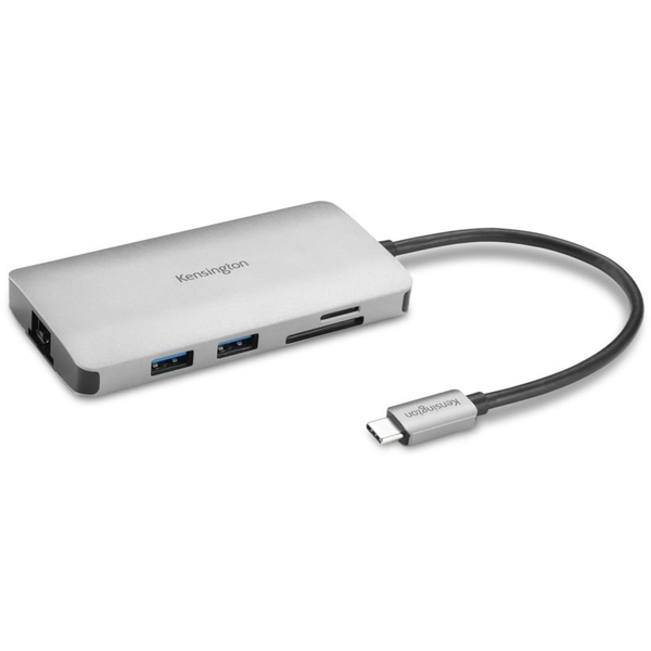 Kensington UH1400P USB 3.2 Gen 1 (3.1 Gen 1) Type-C Zwart, Zilver