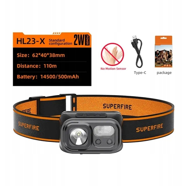Superfire HL23-X fejlámpa