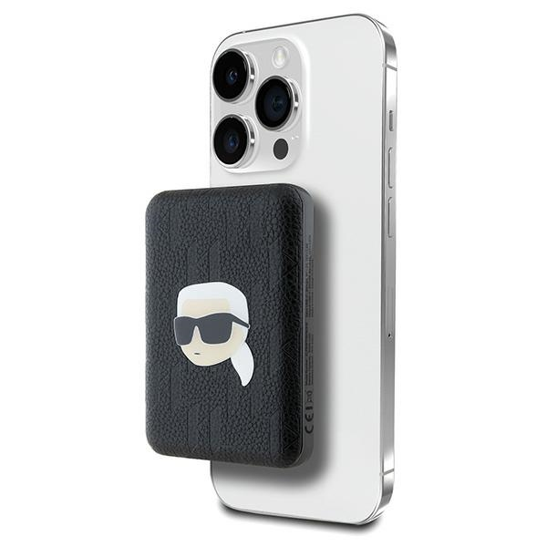 POWERBANK KARL LAGERFELD KARL HEAD PIN ZA MAGSAFE 5000MAH 16W ZA IPHONE ČRNA