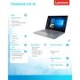 Lenovo ThinkBook 14 IIL Intel® Core™ i5 i5-1035G1 Laptop 35,6 cm (14") Full HD 8 GB DDR4-SDRAM 256 GB SSD Wi-Fi 6 (802.11ax) FreeDOS Angol Szürke