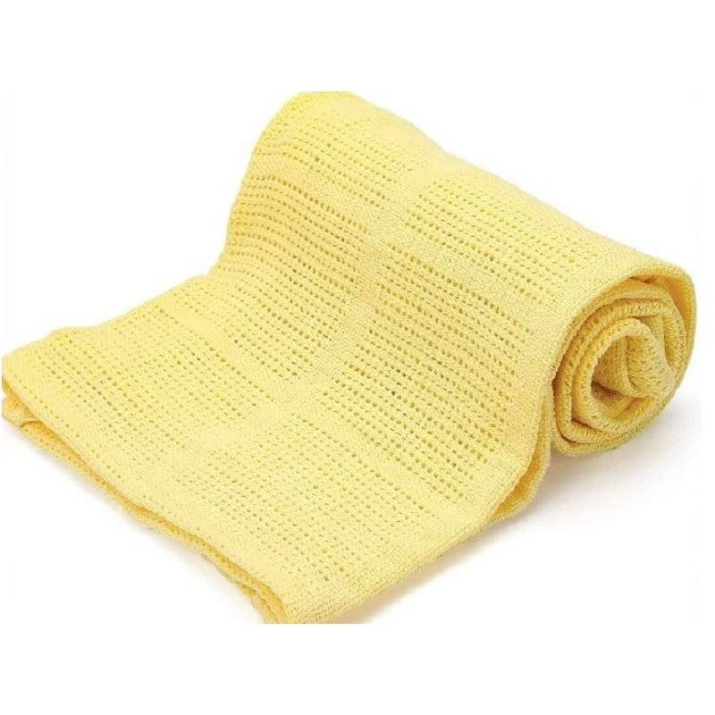 Kaptan Cotton cellular blanket 100 × 150cm, yellow (05-06-0043-03-101-015)
