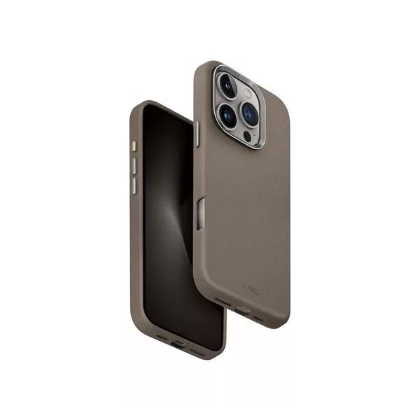 Uniq Lyden Apple iPhone 16 Pro MagSafe Bőr tok szürke (UNIQ-IP6.3P(2024)-LYDMGRY) (UNIQ-IP6.3P(2024)-LYDMGRY)