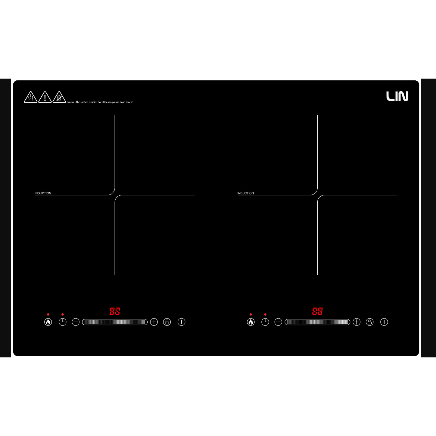 Lin LI2H-180 Indukciós főzőlap - Fekete (LI2H-180)
