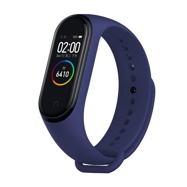 Devia DELUXE SPORT pótszíj (egyedi méret, szilikon, állítható) SÖTÉTKÉK Xiaomi MI Band 4 / MI Band 3 (GP-136587)