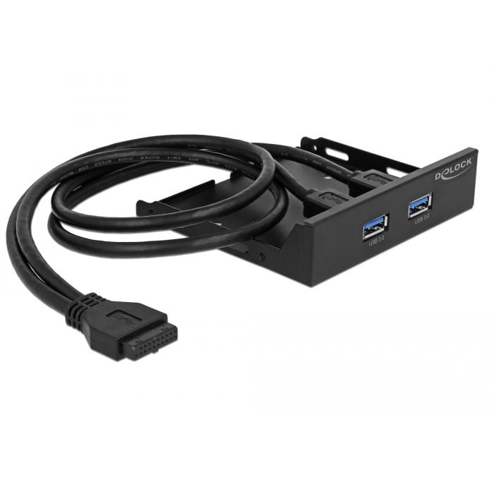Delock 3.5” 2x USB 3.0 elülső panel (63994) (delock63994)