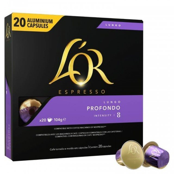 Kapsule pre Nespresso L'OR Lungo Profondo 20 ks