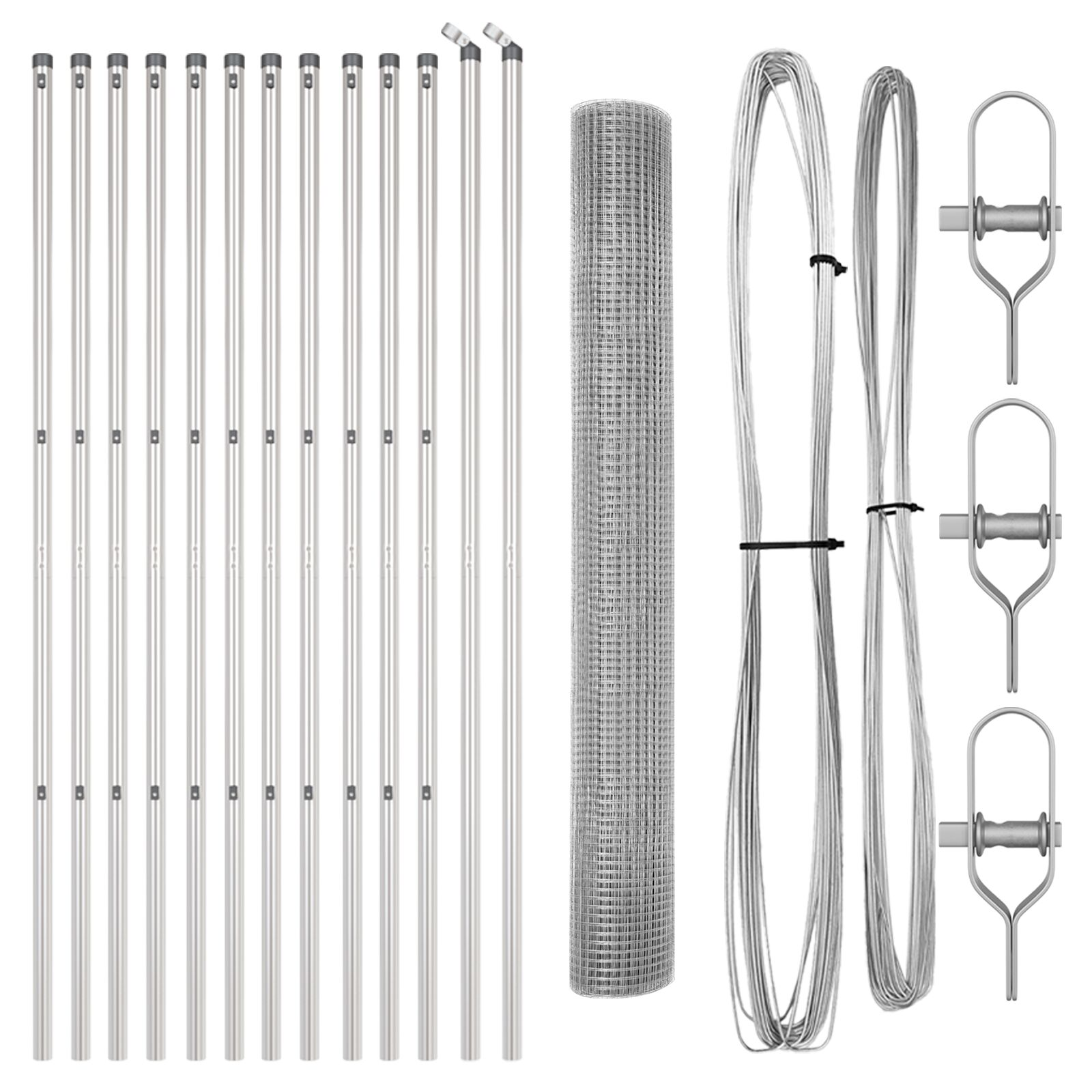 Horganyzott Drótfence 13 oszloppal 1x25 m Horganyzott acél (3351607)
