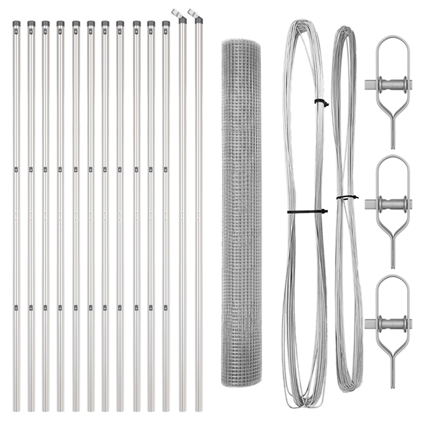 Horganyzott Drótfence 13 oszloppal 1x25 m Horganyzott acél