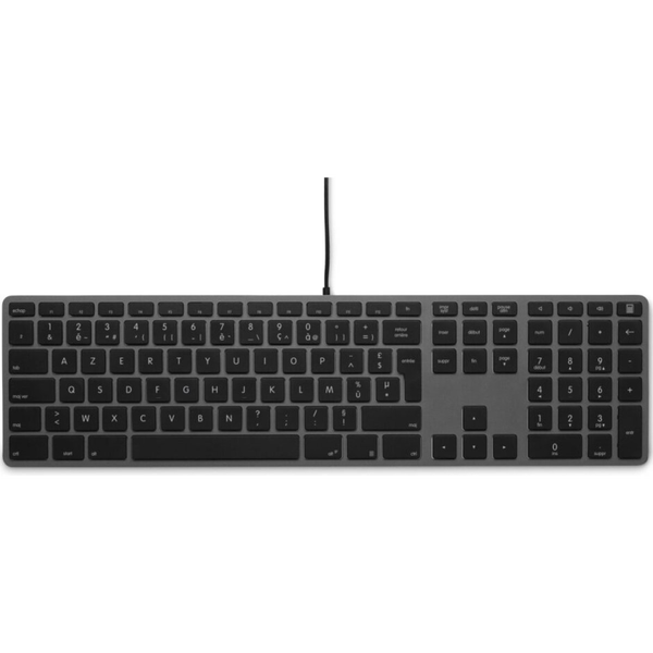 USB numeric Windows Keyboard KB-3421, 110 keys, 2x USB, aluminum, Windows OS, space gray - French