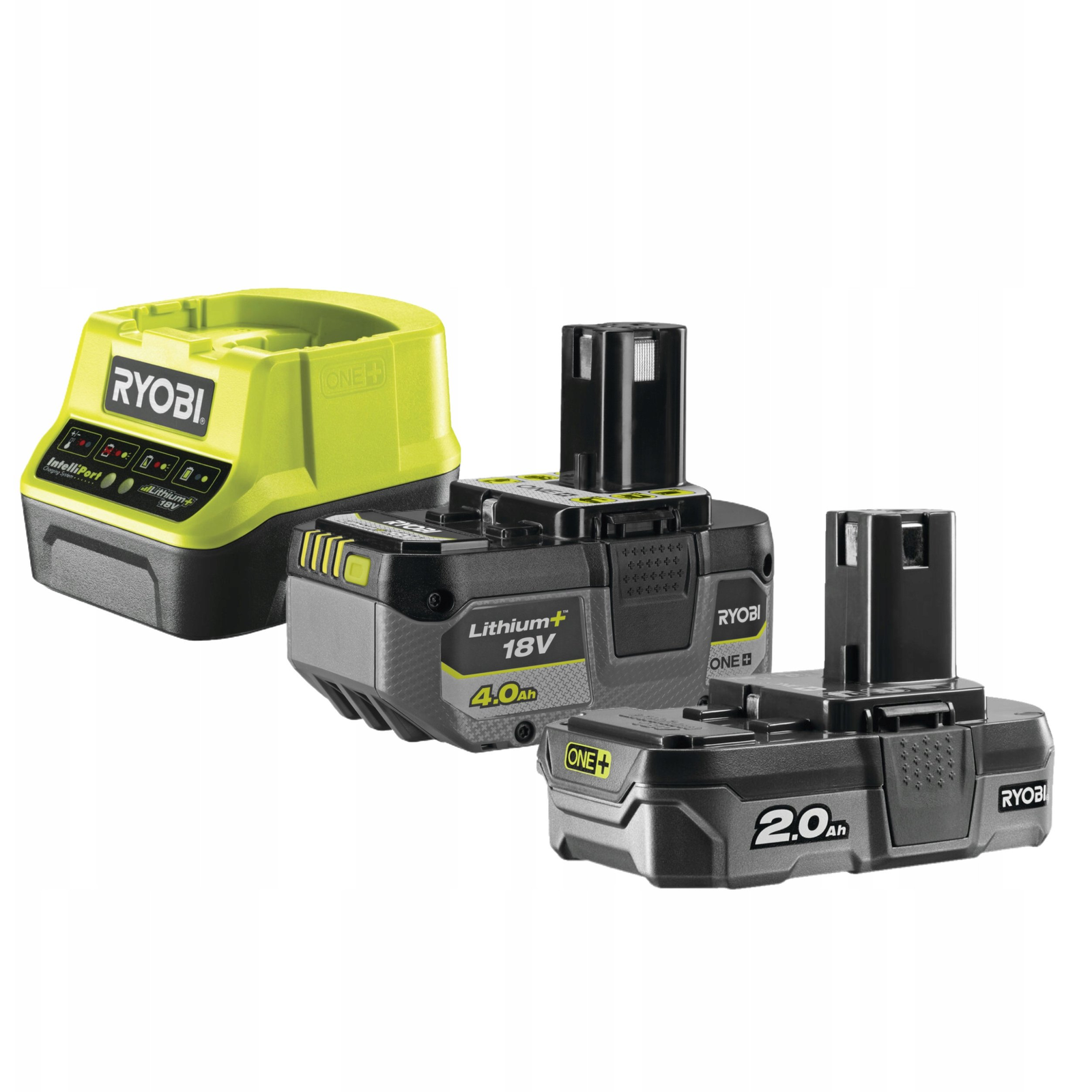 Ryobi ONE+ akkumulátor és töltő szett RC18120-242X 18V 1x2,0Ah+1x4,0Ah (5133005961)