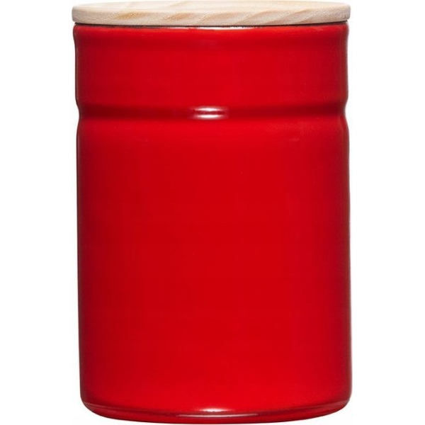  Riess RIESS - Pojemnik kuchenny z drewnianą pokrywą 0,5l Fresh Tomato